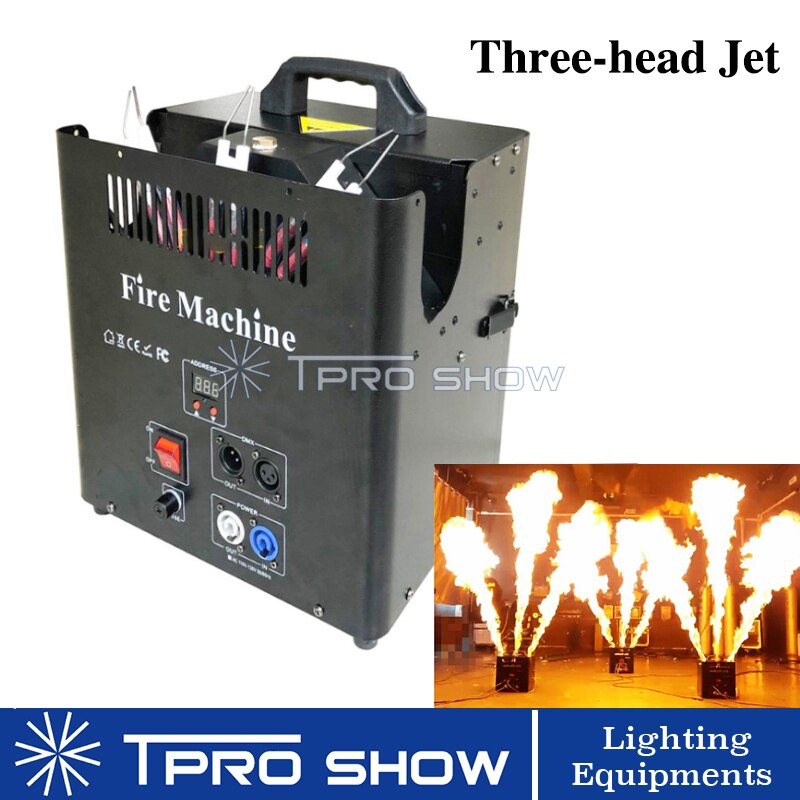 Stage Fire Machine Dmx Control Triple Way Spray Fire Projector Flame