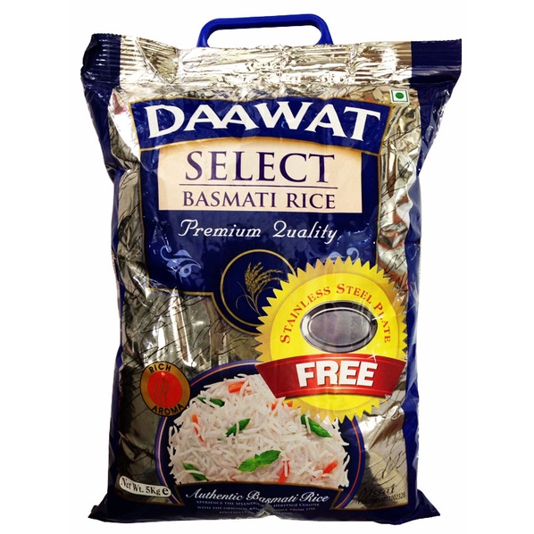 Daawat Select Basmati Rice Premium Quality From India 5kg With Free Stainless Serving Tray Shopee Philippines