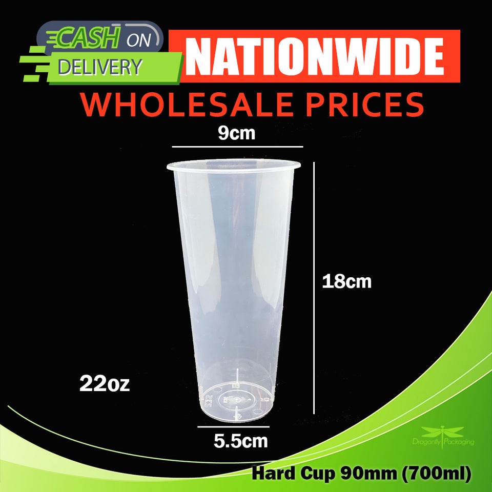 Wholesale Dragonfly 22oz Hard Cup 90mm 700ml X500 Pcs Macao Cups Boba Milk Tea Cup Shake 5152