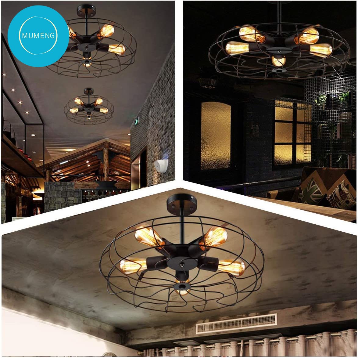 cage ceiling pendant light