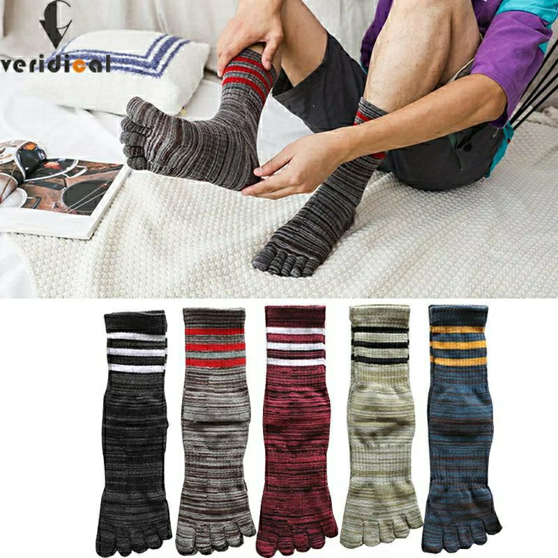 Five Finger Socks Man Cotton Colorful Compression Socks With Toes ...