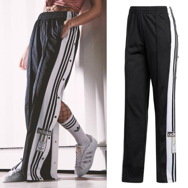 adidas pants with side buttons