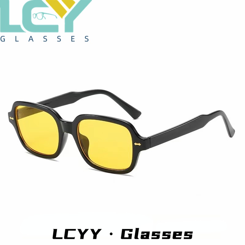 LCYY new Korean version of retro square sunglasses net red concave shape street shooting fashion men and women trend sunglasses 2160
