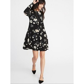 old navy black swing dress