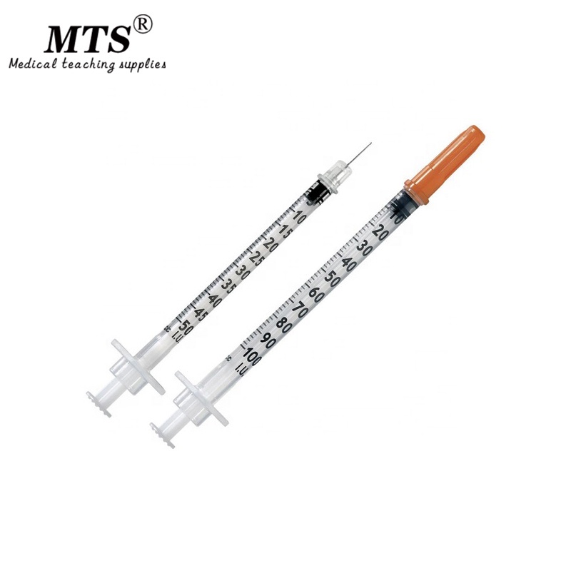 ◐{Negotiable price}Disposable Safety Insulin Syringe 1ml  Sterilized for teaching*･゜ﾟ･*:.｡..｡.:*･' #2