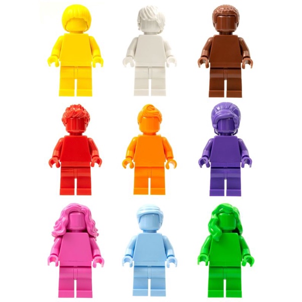 lego monochrome minifigures