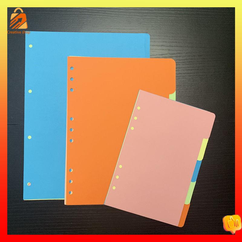 binder divider b5 a4 binder 10 parts of 9 hole B5 color split pages A4