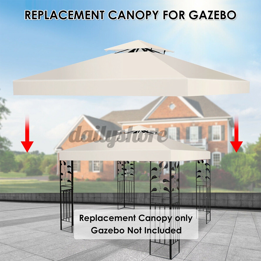 Hot 3x3m Garden Gazebo Top Cover Roof Replacement Fabric Tent Canopy 2 Tier 1 Tier Daily Shopee Philippines