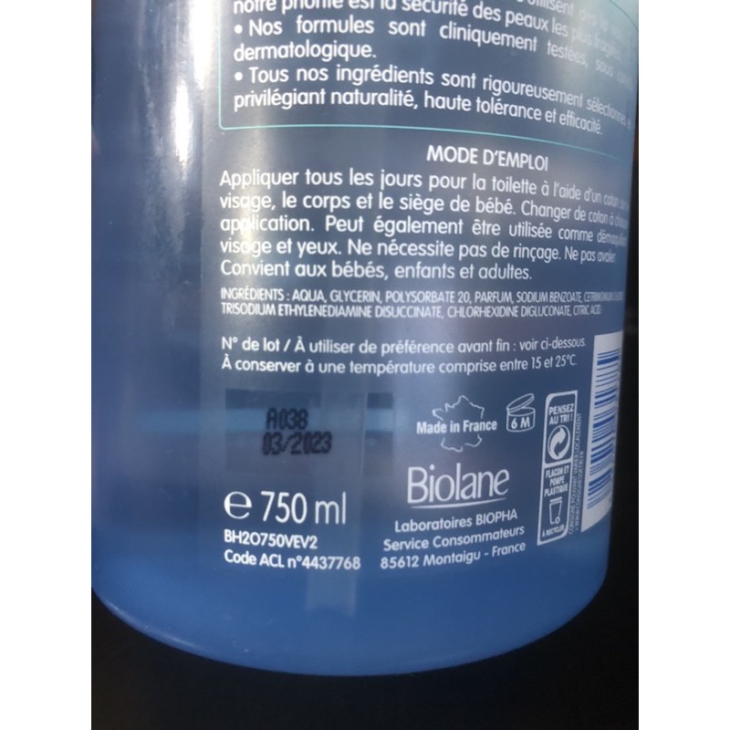 Biolane Eau Pure H2o 750ml Shopee Philippines