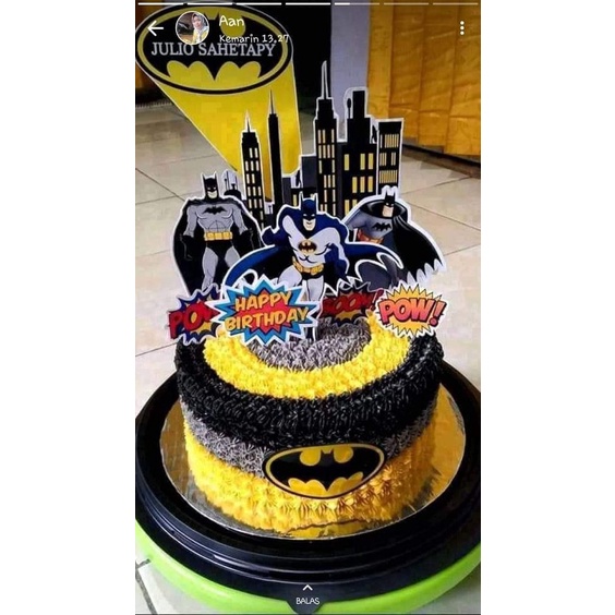 Customized Batman Cake Topper Set Shopee Philippines