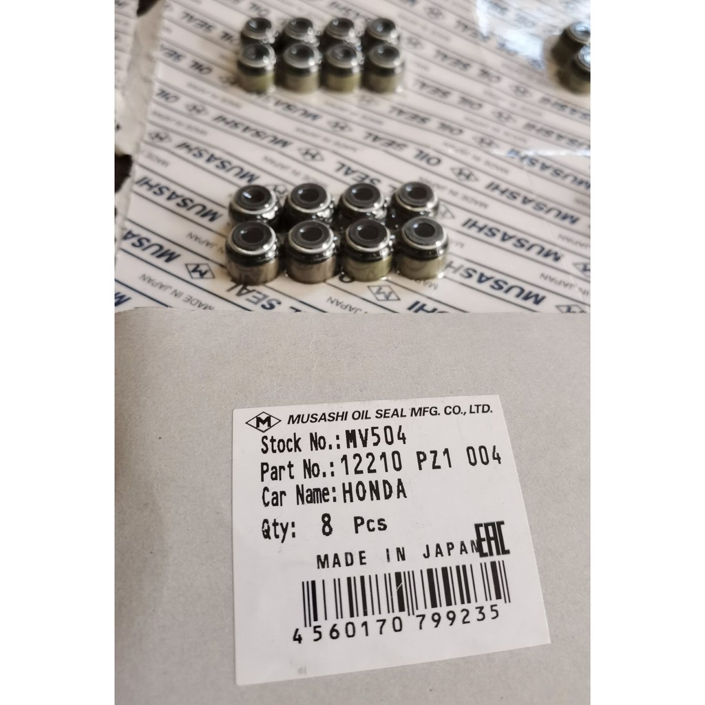 MUSASHI 16pcs Set Valve Seal for Civic 1989-2000 PH12 PH15 D15B 