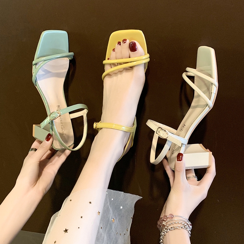 women's strappy high heel sandals