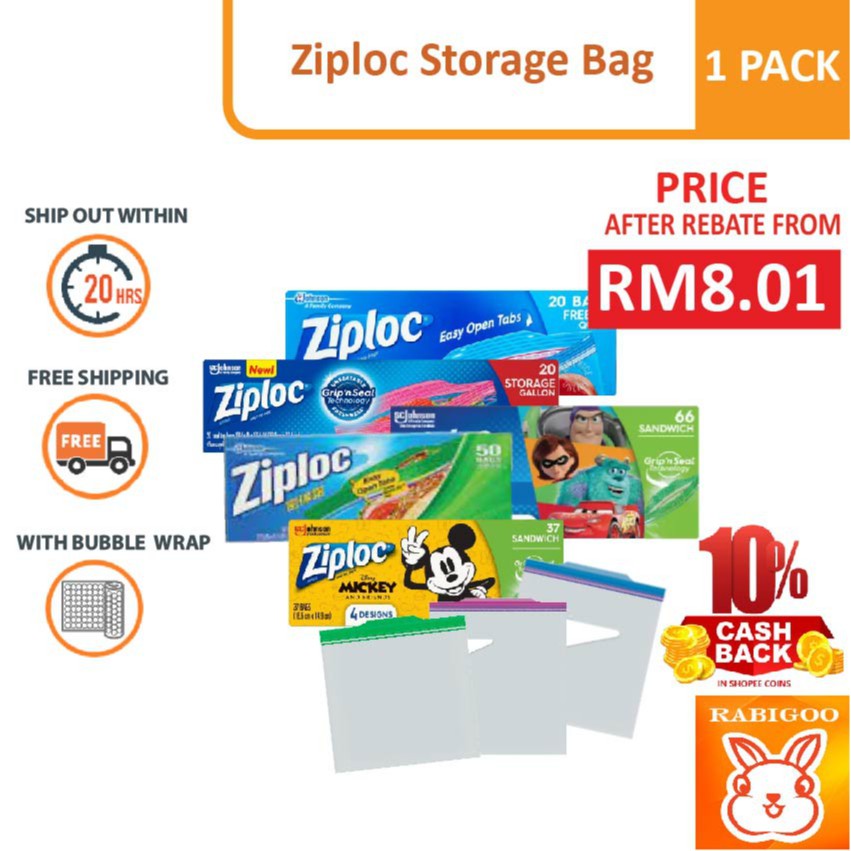 Ziploc Storage Bag 1 PACK Shopee Philippines