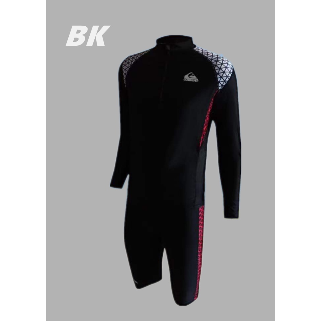 OP swimwear sunscreen long sleeve suit w/shorts for men swimsuit with