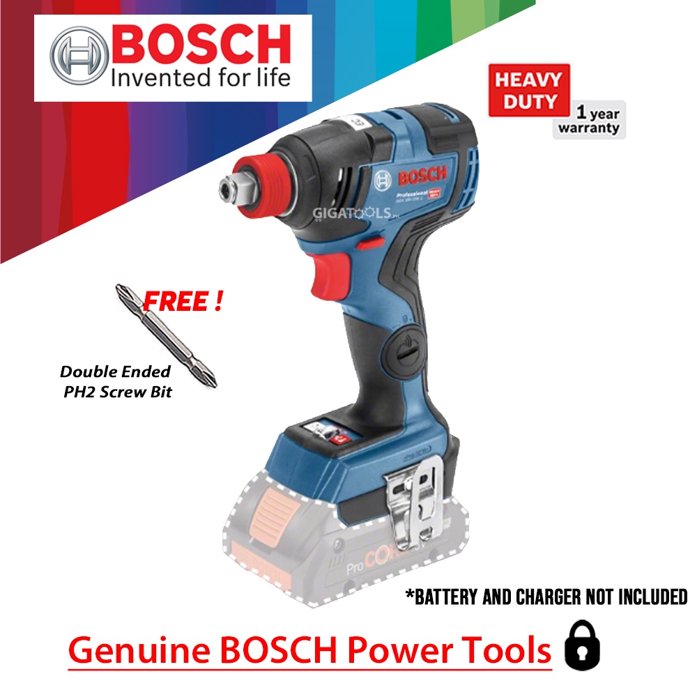 Bosch GDX 18V-200 C Brushless Cordless Impact Driver / Wrench with FREE ...