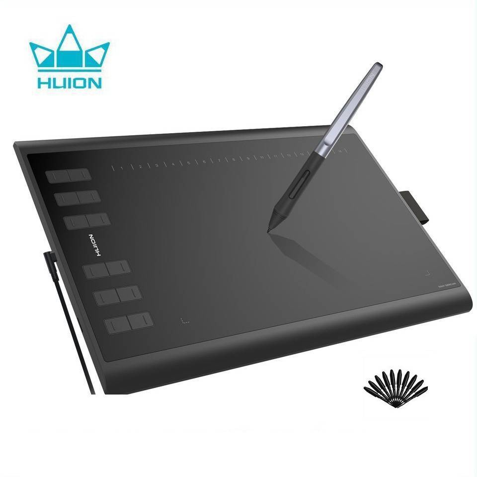Huion HS64 Graphics Drawing Tablet Android Devices Supported 8192 Pen Pressure with Battery-Free Stylus 