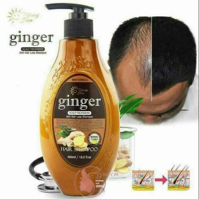 Authentic Ginger Shampoo AntiHair Loss Merry Sun/Scalp Tratment x10