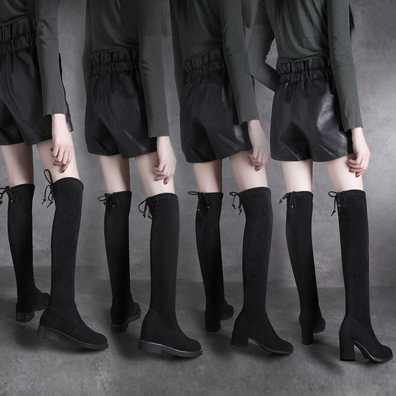 black to the knee boots