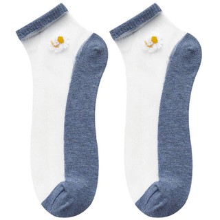 1 pair Women Girls Daisy Ankle Socks Summer Ultrathin Sweet Candy Color Transparent Breathable Socks