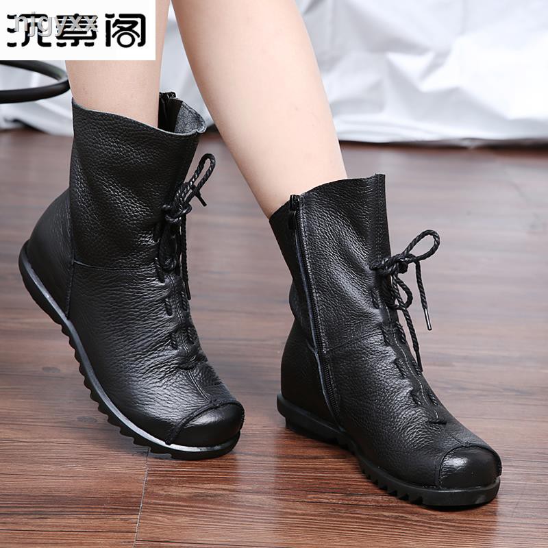 genuine leather boots womens