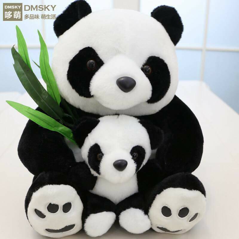 panda and teddy bear