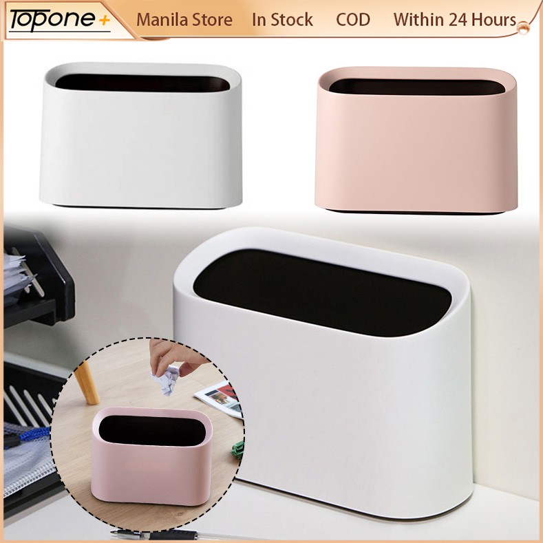 Desktop Trash Can For Home Office Nordic Style Sundries Storage Bucket ...