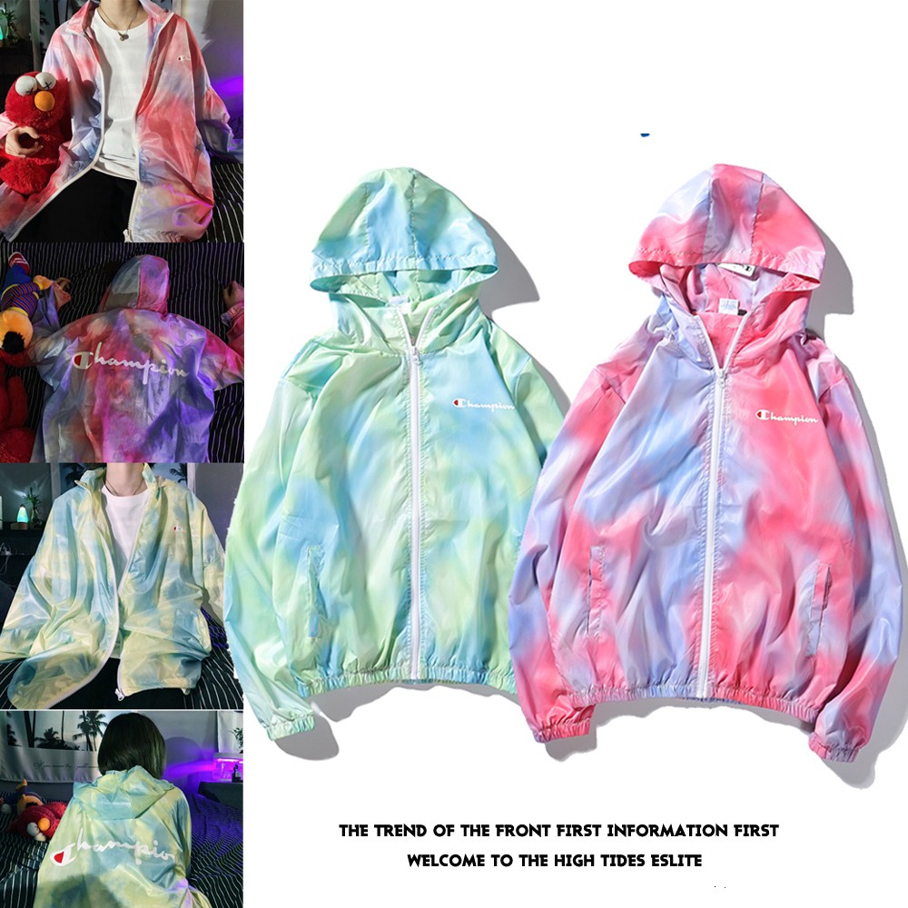 teal champion windbreaker