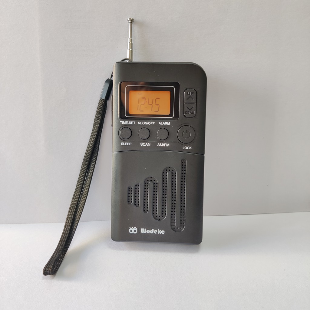 Original Wodeke W 2 Portable Radio Fm Am Dual Band Alarm Clock Shopee Philippines