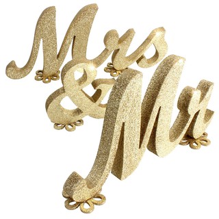 Rt Wedding Table Decorations Wooden Letters Gold Glitter With