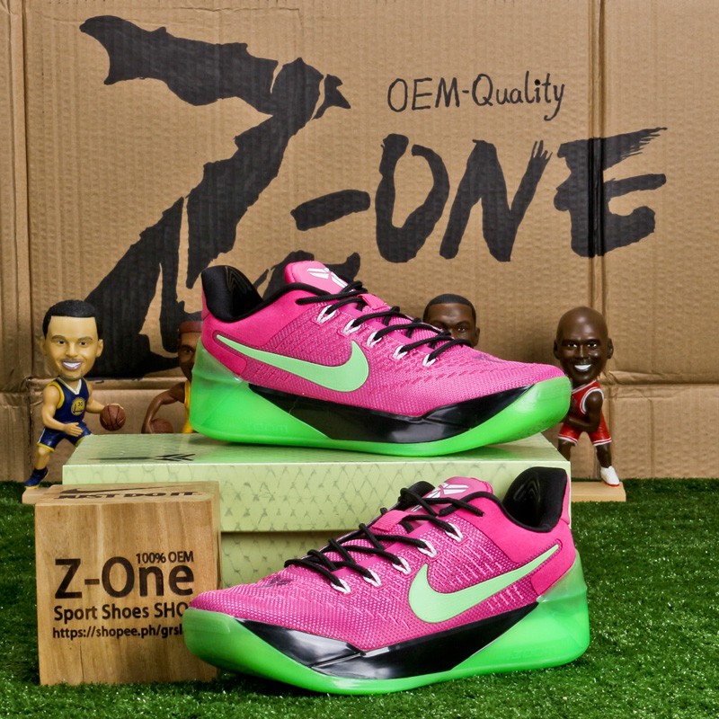 nike shoes pink and green
