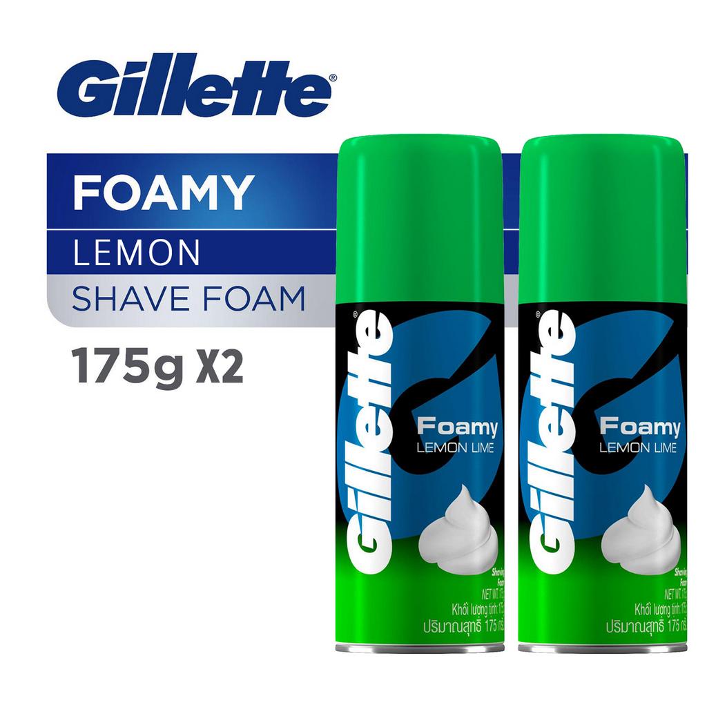 Gillette Shaving Cream Foamy Lemon Lime Shaving Foam 175g Duo Shopee