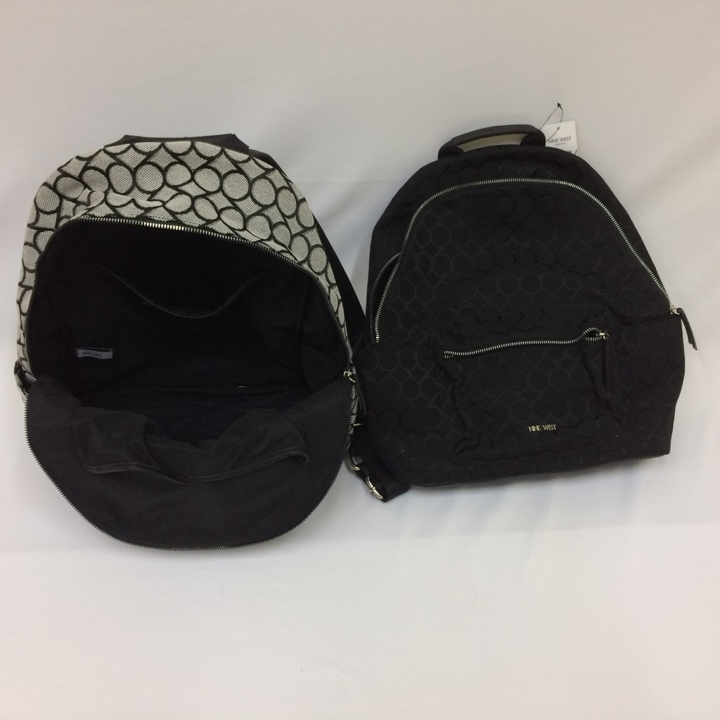 nine west black backpack