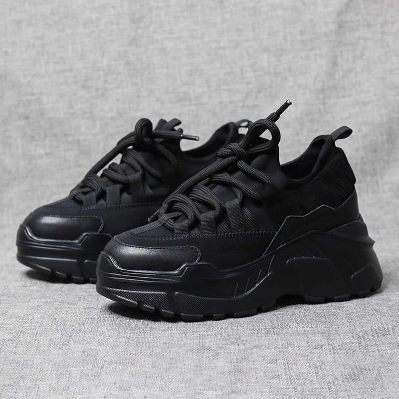 all black dad sneakers