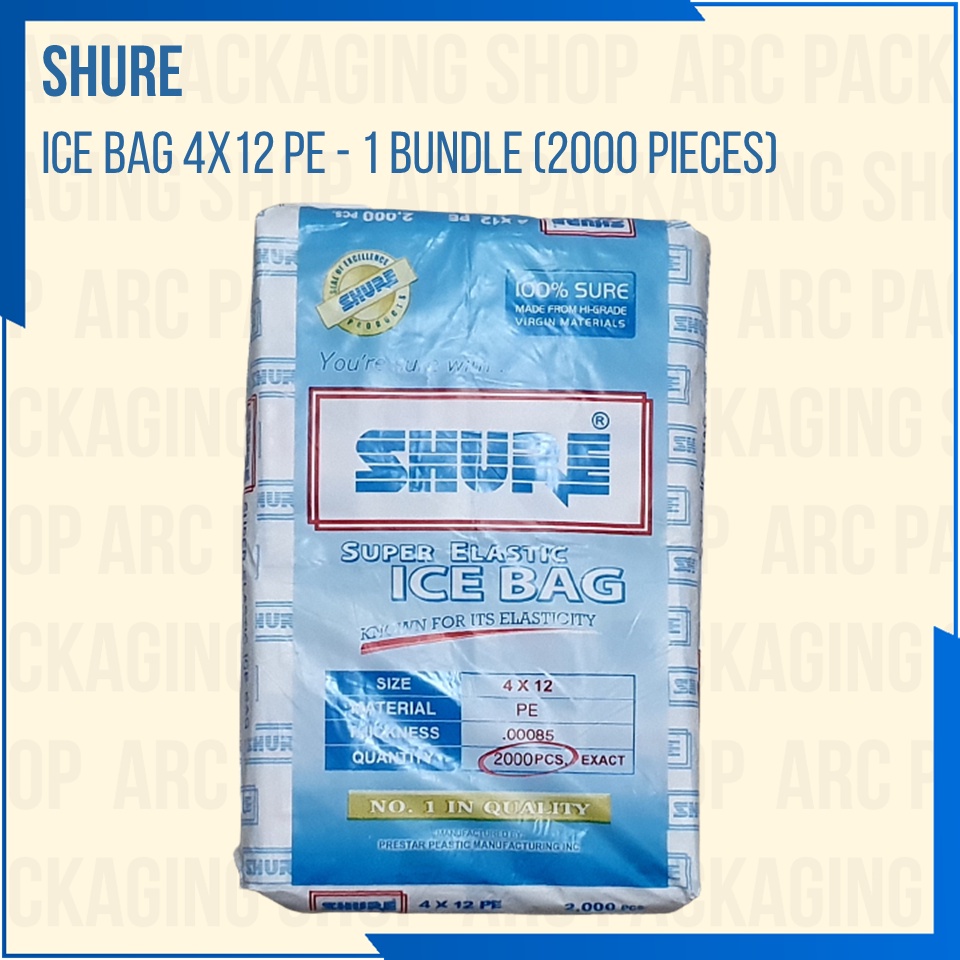 Shure Ice Bag 4x12 PE 1 Bundle (2000 Pieces) | Shopee Philippines
