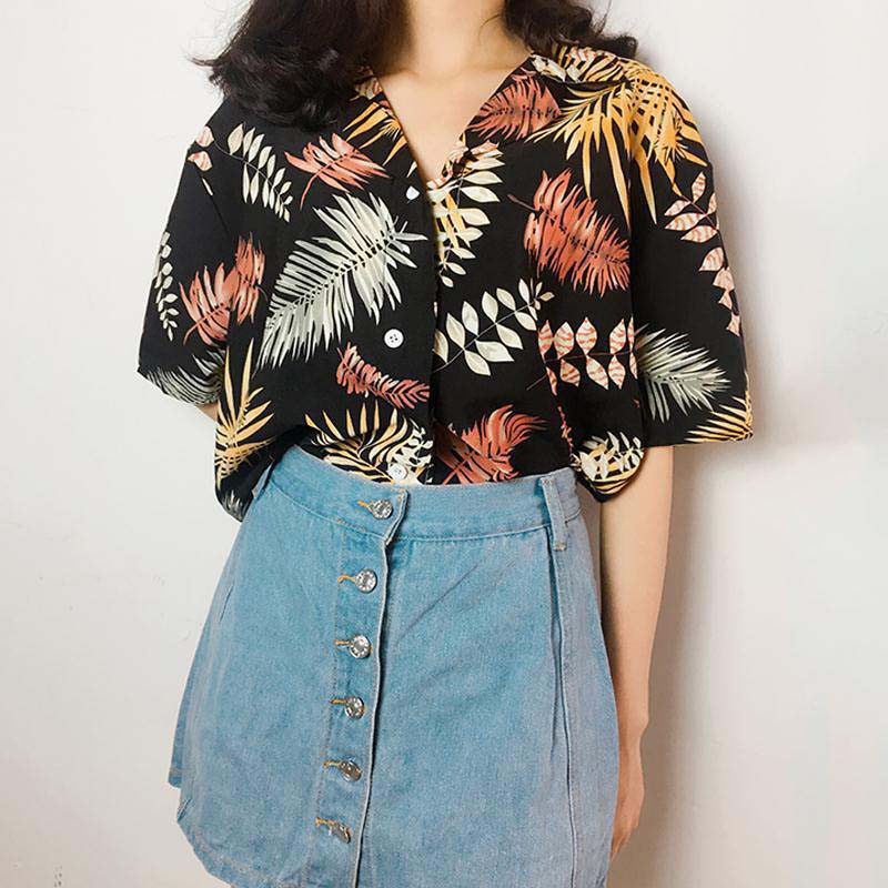 hawaiian blouse and skirt