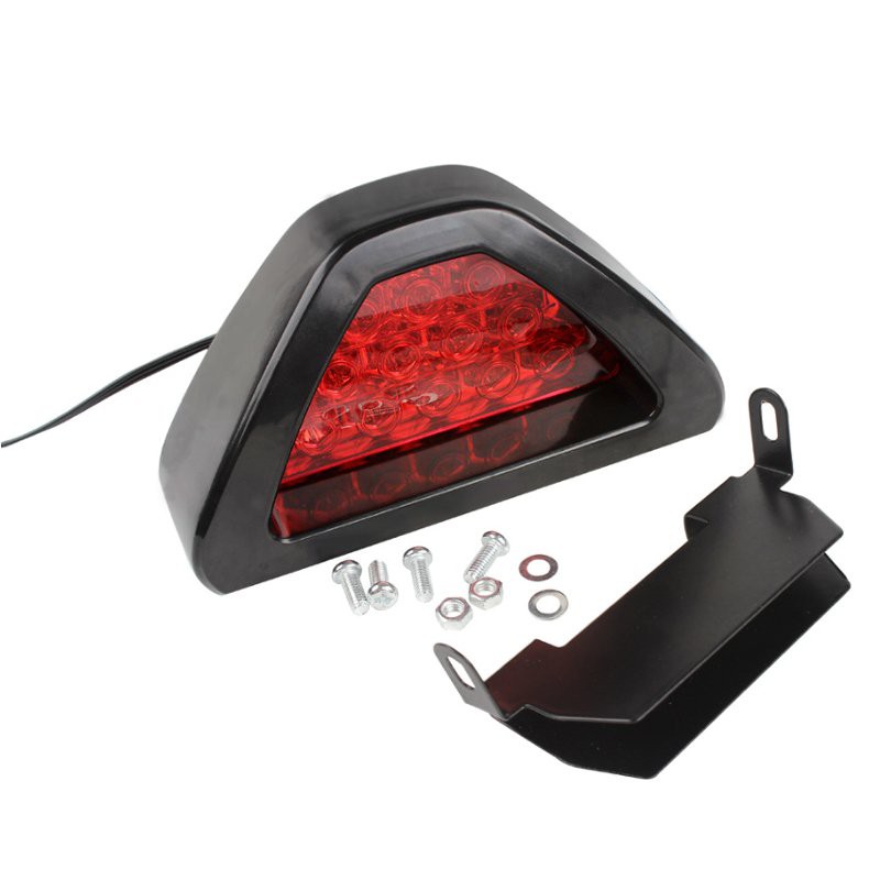 Universal Brake Signal Lamp F1 Style Triangle Sporty 12led Rear Fog Light Tail Third Brake Lamp Shopee Philippines