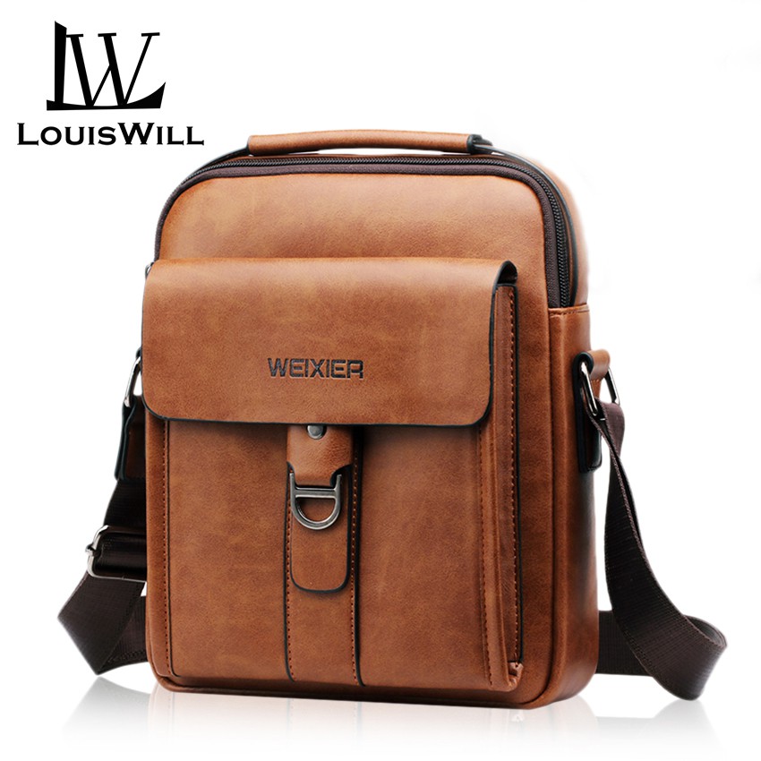 men vintage pu leather crossbody sling bag large capacity casual backpack usb charge