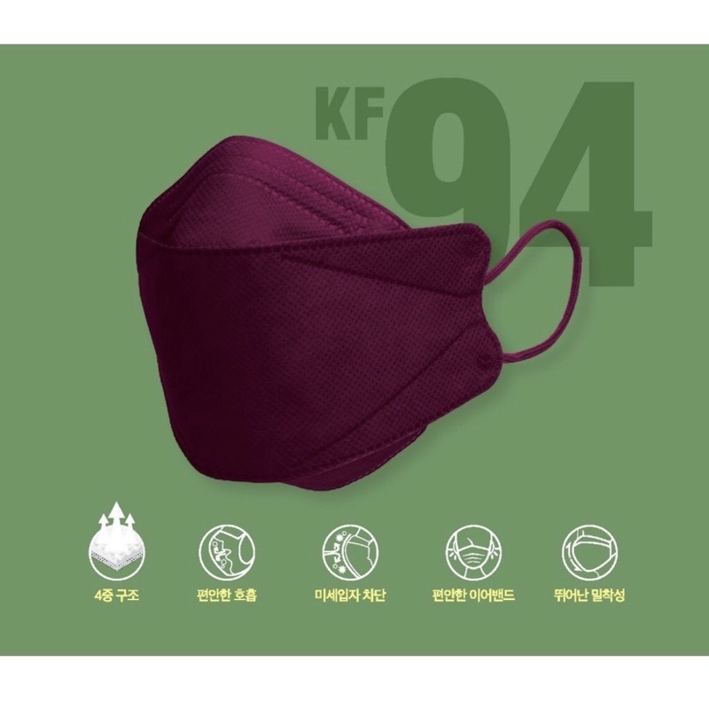 Haomi KF94 KF94 Korea 10 Pcs Face Mask Nonwoven Protection Filter 3D