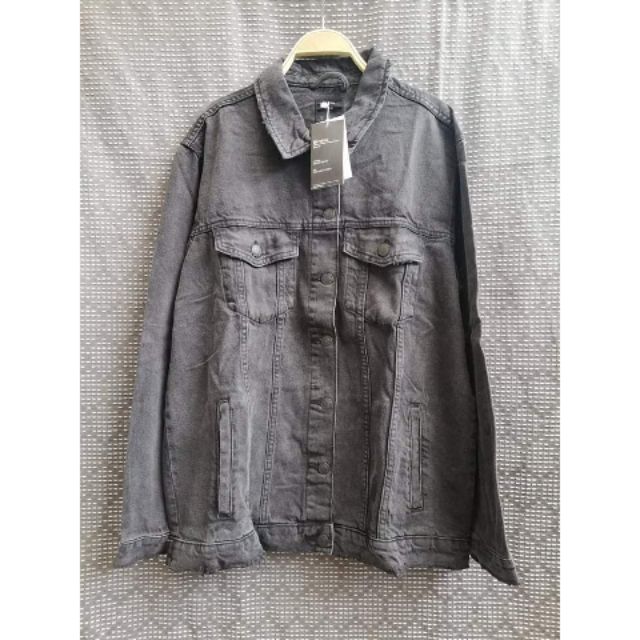 bershka black denim jacket