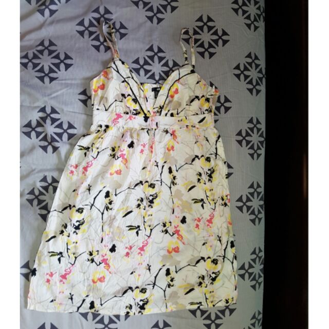 h&m divided floral dress