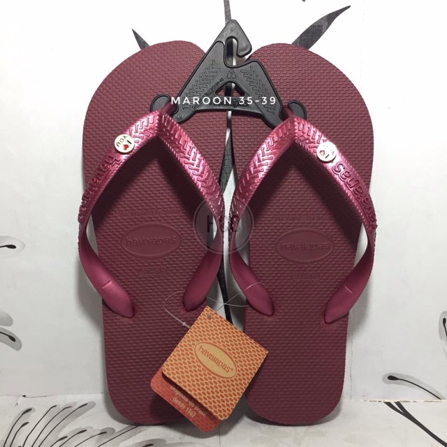 havaianas maroon