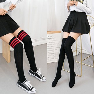 girls black knee socks