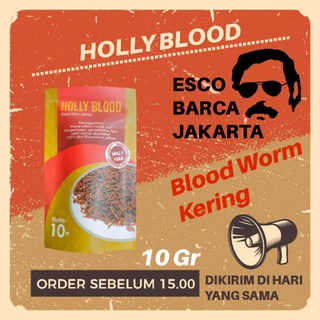 Holly Blood - Dry Worm Blood / Ornamental Fish Feed 10 Grams