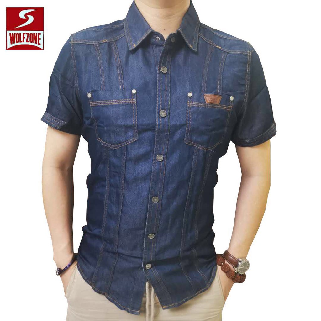 denim short shirt