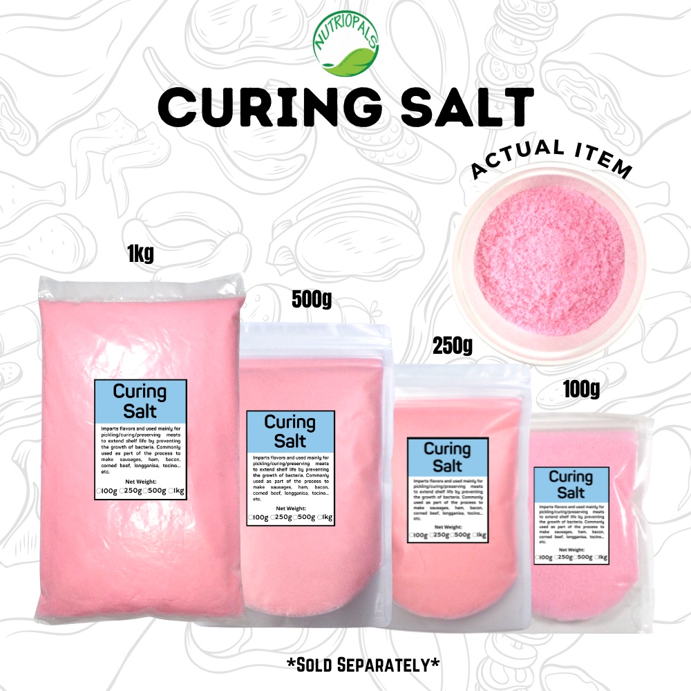 CURING SALT / PRAGUE POWDER (for meat processing) 100g, 250g, 500g, 1kg