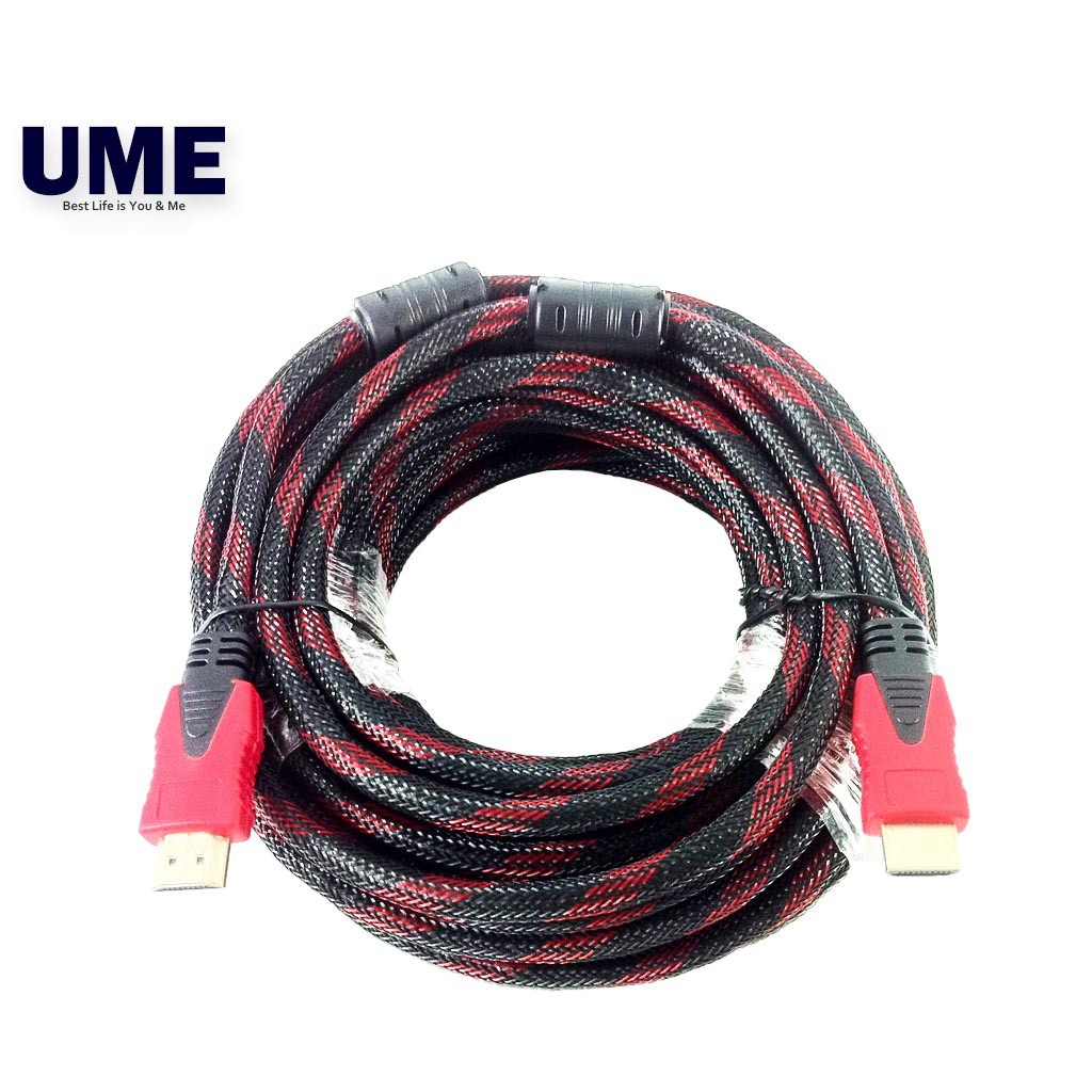 HDMI Cable 20M UME High Speed HDMI Cable Red Black Braided Cord RD20