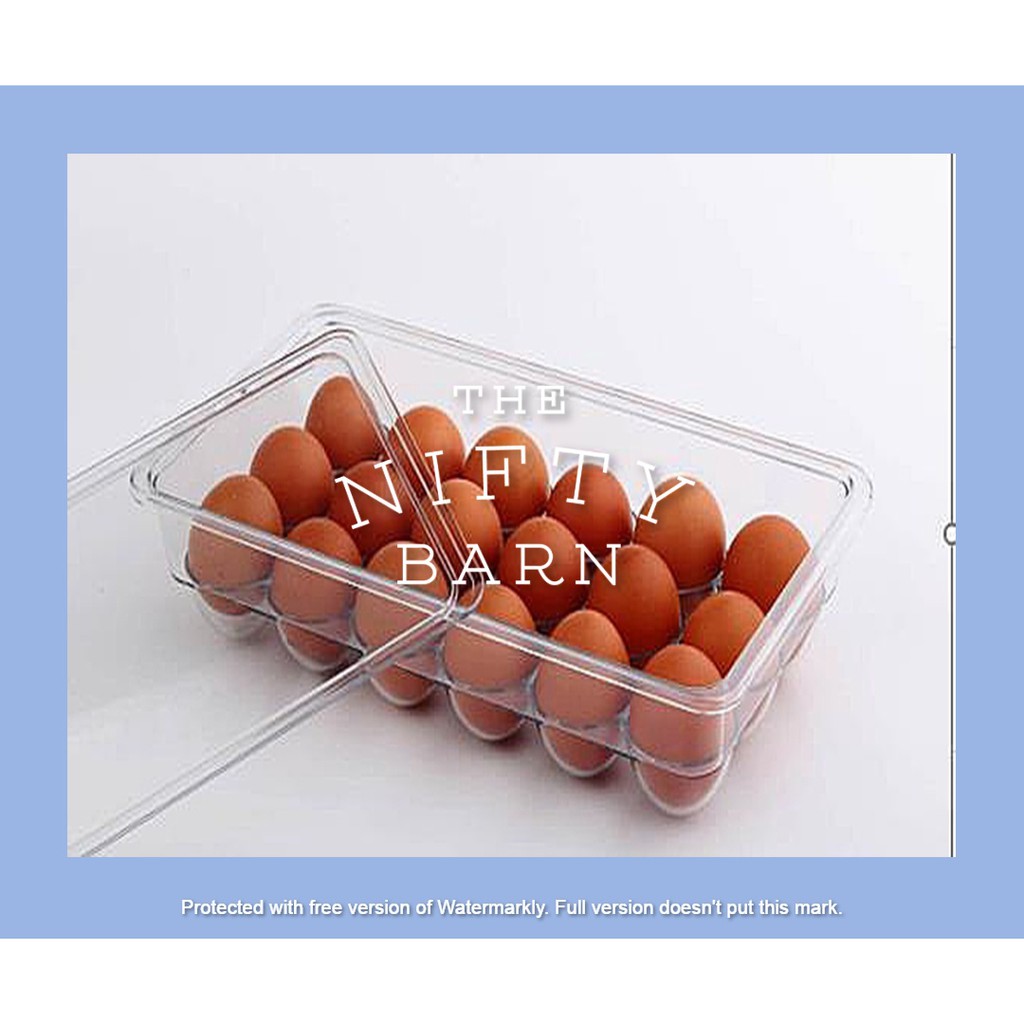 Egg Tray fits 18 pieces clear color good quality durable Shopee