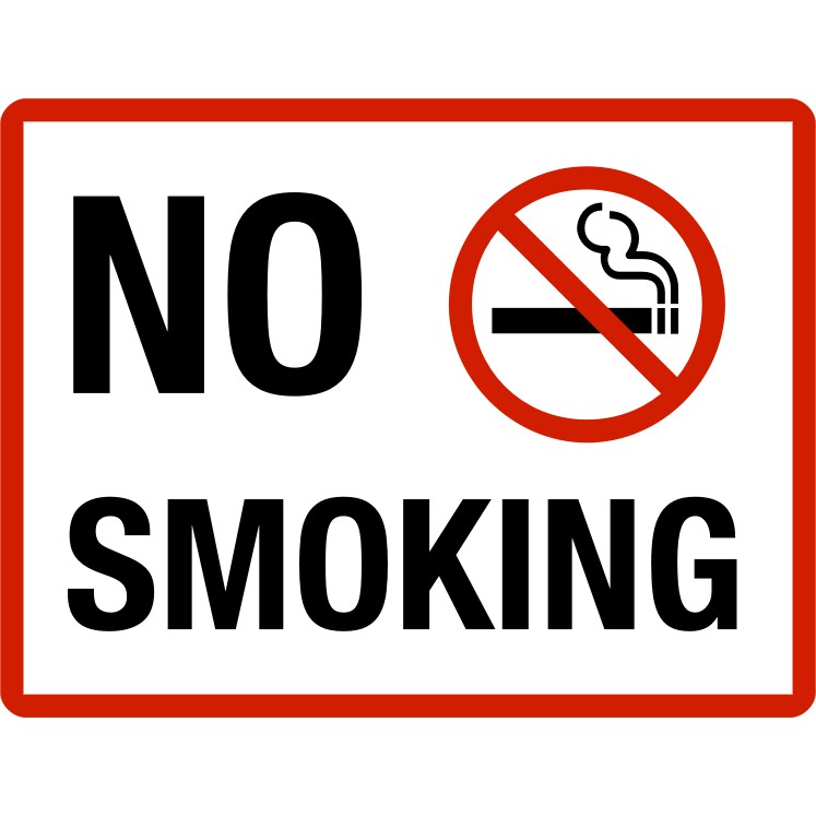 No Smoking Sign (Laminated A4 Size) | Shopee Philippines