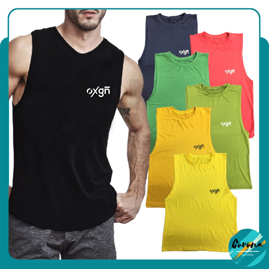 Sando Muscle Tee for Mens Assorted Colors Cotton Spandex Plain | Shopee ...