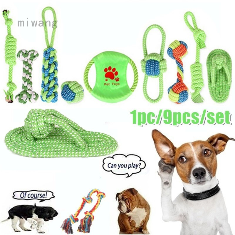 Pet Puppy Play Chew Braided Cotton Rope 